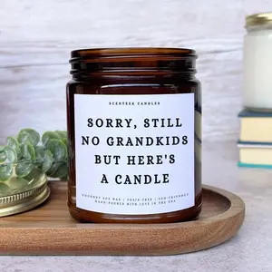 Funny 'No Grandkids' Scented Candle Gift for Parents, Mother's Day, Christmas, Funny Mother's Day Candle, Gift for Mom Birthday from Daughter, Mom Gift Idea, Gifts for Mom, Mom Birthday Gift, Mom Christmas Gift