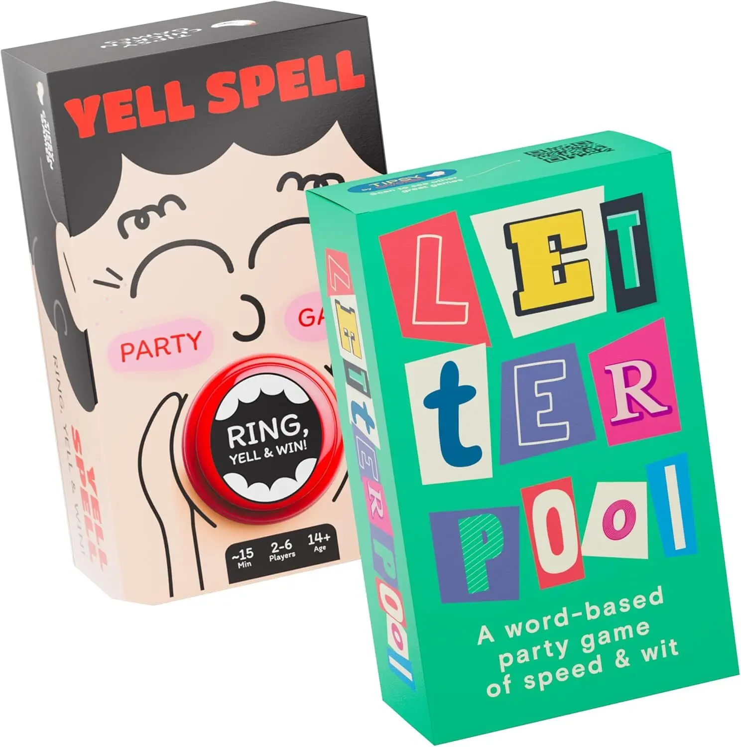 Letterpool Board Games for Adults, Family, Teens, Trivia, Card & Yell Spell Game Race to Ring The Bell in Epic Word Challenge