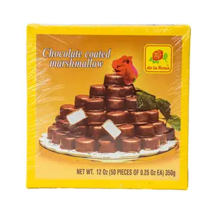 De La Rosa Chocolate Coated Marshmallow - Light Marshmallow Center with Rich Chocolate Coating - 12 Oz Pack