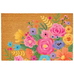 Evergreen 36"x24" Spring Blossom Coir Doormat