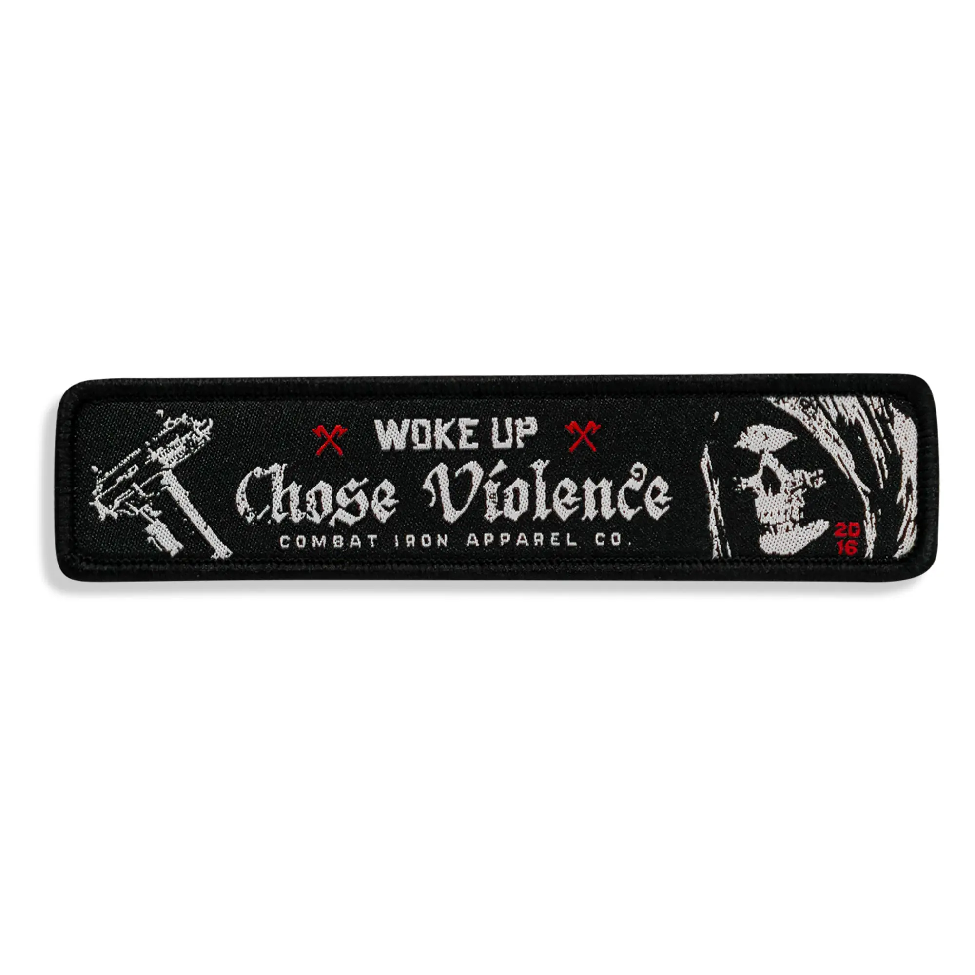Woke Up, Chose Violence Velcro Patch Geometric Embroidery Design Thorn Embroidery