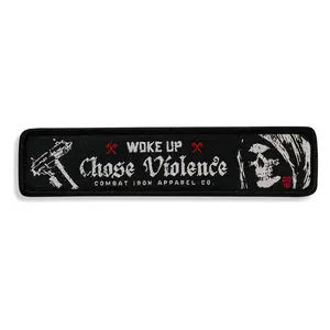 Woke Up, Chose Violence Velcro Patch Geometric Embroidery Design Thorn Embroidery