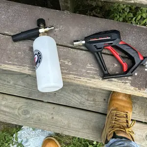 Product Review of Tool Daily Short Handheld with  Cannon FOR PRESSURE WASHER,  1/4 Inch Quick Connector, Water Spray Tool with 5 Nozzle Tips, 1 Liter snow foam lance, FathersDayGift from M**l D**e