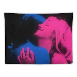 [Romantic Ambiance] Music Album & TV Show Poster Tapestry - Pink Gift for Friends, Ideal for Living Room or Bedroom Wall Decor, Polyester, Horizontal Design, Music Room Deco