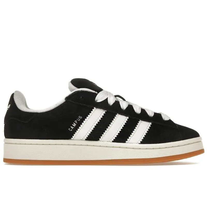 adidas Campus 00s Core Black Sneakers Unisex Low Top Casual Shoes Classic Skate Inspired Style Suede Upper Lace-Up Design Cushioned Insole Durable Rubber Sole Retro Streetwear Fashion Footwear Everyday Comfort Lifestyle Shoes