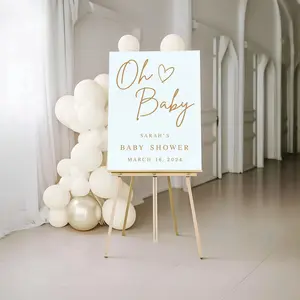 Modern Oh Baby Personalized Baby Shower Acrylic Sign, Acrylic Baby Shower Sign, Baby Shower Welcome Sign, Welcome Sign, Baby Shower Decor