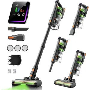 Cordless Vacuum Cleaner, 55KPa 650W 70Mins Vacuum Cleaner for , V-Anti- Stick Vacuum with Scented Tablet, Upgraded dust Emptying Cup, Vacuum Cordless for /Carpet/Floors