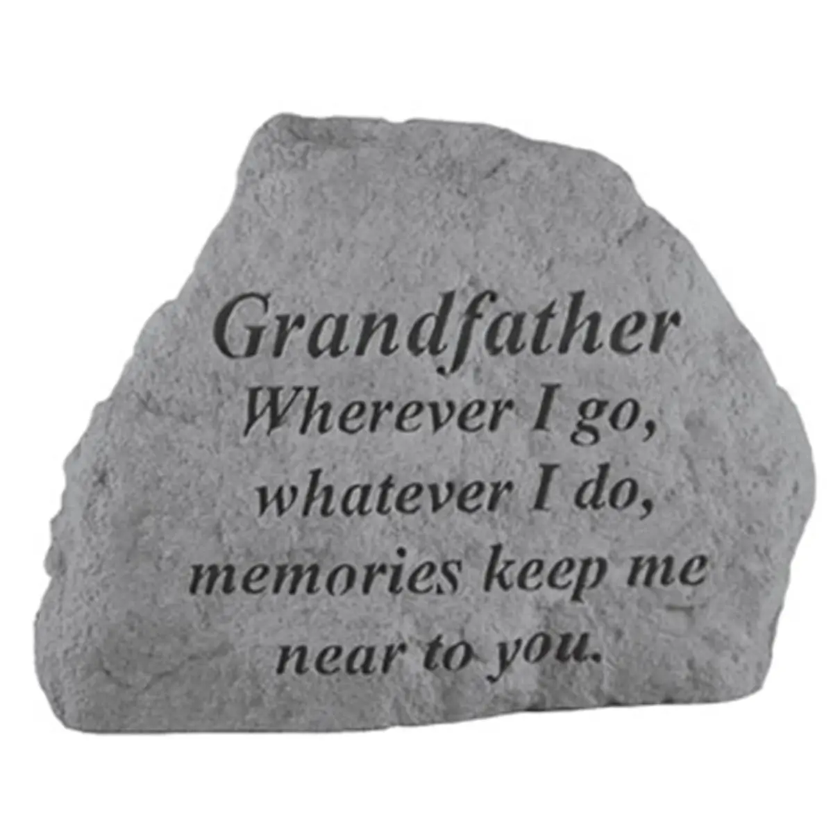 Kay Berry Inc. 16720 1-Piece Cast Stone Grandfather Memorial Plaque - "Wherever I Go-Whatever I Do" - 6.5x4.75" Engraved Home Decor Sign, Signs