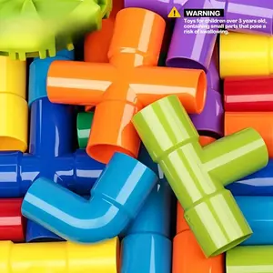 50pcs Water-Pipe Design Building Block Set,Educational Construction Toy for Kids, Gift for Halloween, Thanksgiving and Christmas