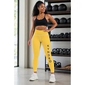 KYNDEO Yellow High-rise Yoga Pants