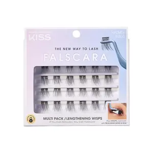 Falscara DIY Eyelash Extension Lengthening Wisps - Featherlight Synthetic Reusable Artificial Eyelashes Multipack of 24 Mini Lash Clusters for that Authentic Eyelash Extension Look 24 Count (Pack of 1) Makeup Cosmetic