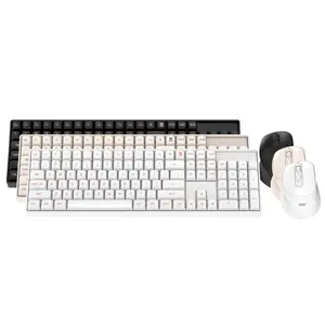DARKFLASH Wireless Mechanical Keyboard & Mouse Combo, 106 Key Ergonomic Gaming Keyboard & Mouse Combo, Office Gaming Keyboard & Mouse Set Compatible with Windows MAC Computer