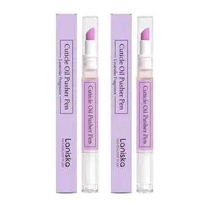 Cuticle Oil Pusher Pen, Ceramic Cuticle Pusher & Oil Pen 2ml - Lavender Fragrance Nail Care Tool for Damaged Nails, Cuticle & Hangnail Remover, Moisturizing Brightening Nail Repair