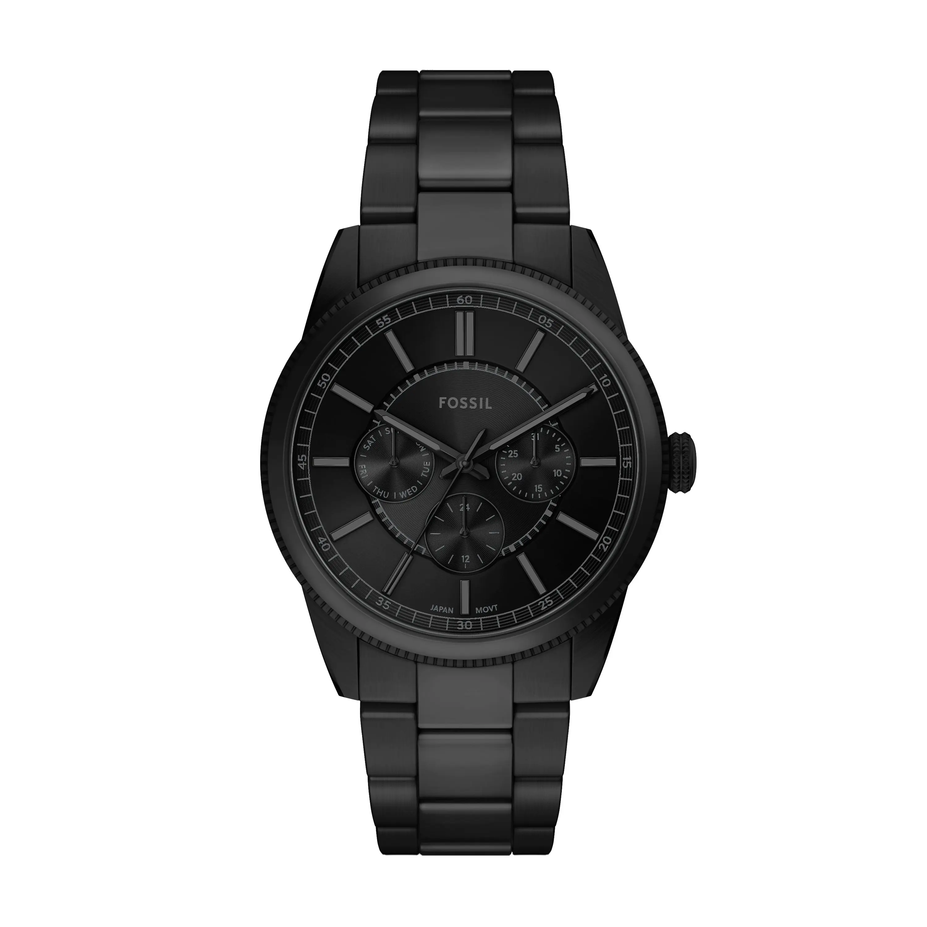 Fossil Men's Pearson 42mm Multifunction Black Stainless Steel Watch