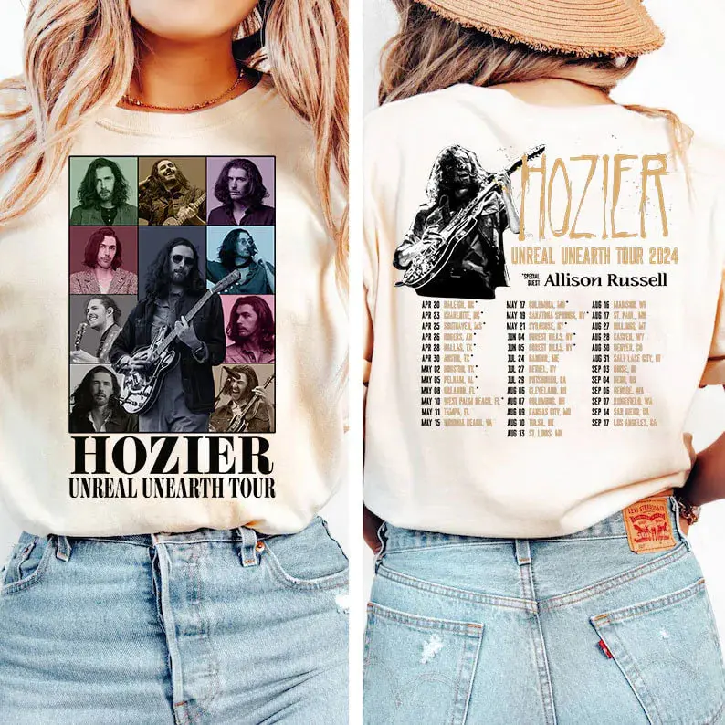 Hozier 2024 Tour Vintage Png, Hozier Unreal Unearth Tour 2024 Merch, Hozier Unreal Unearth Album PNG Digital Instant Download