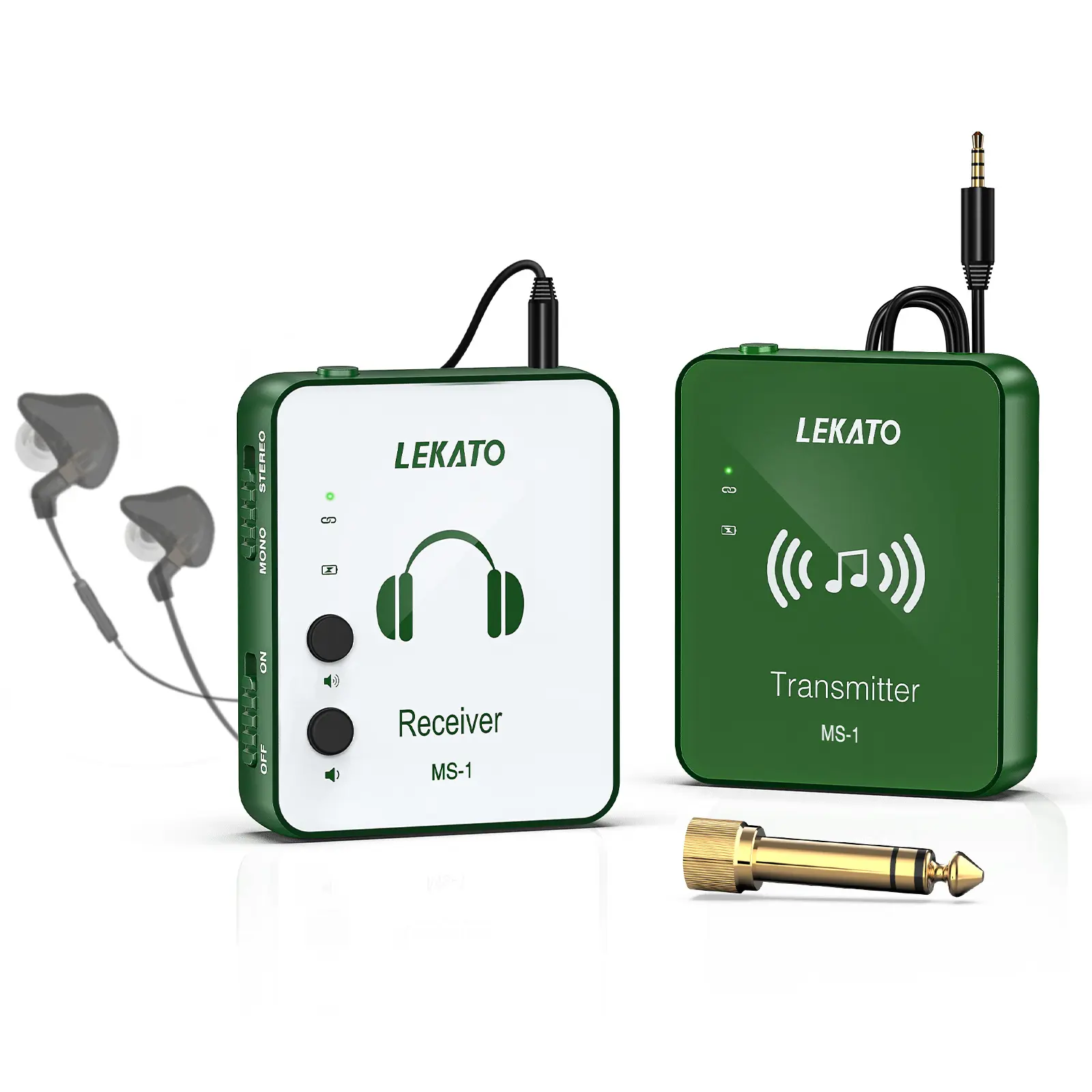 Wireless in-Ear Monitor System 2.4G Stereo Wireless IEM System with Transmitter Beltpack Receiver