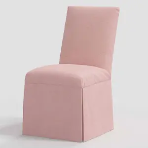 Samy Skirted Slipcover Dining Chair in Linen Blush - Threshold: Cushioned, High Back, Wood Frame