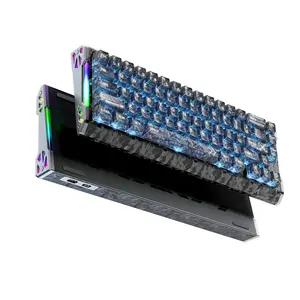 ATTACK SHARK R68HE RGB Mechanical Gaming Keyboard USB-C Wired, Custom Magnetic Axis E-sports grade Hall sensor Carbon fiber composite material Versatile Computer Keyboard Suits For Office Computer Use