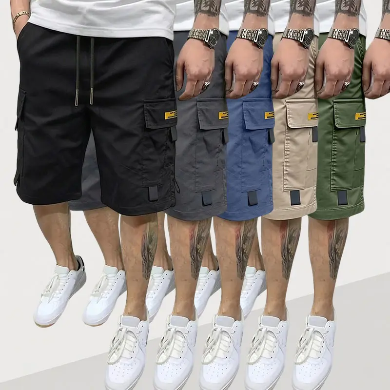 Men's Cargo Shorts with Big Pockets, Relaxed Fit Casual Work Shorts, Breathable Lightweight Cotton Bottoms for Outdoor Activities, Beach, BBQ & Daily Style,father'sdaygifts Beige Loose