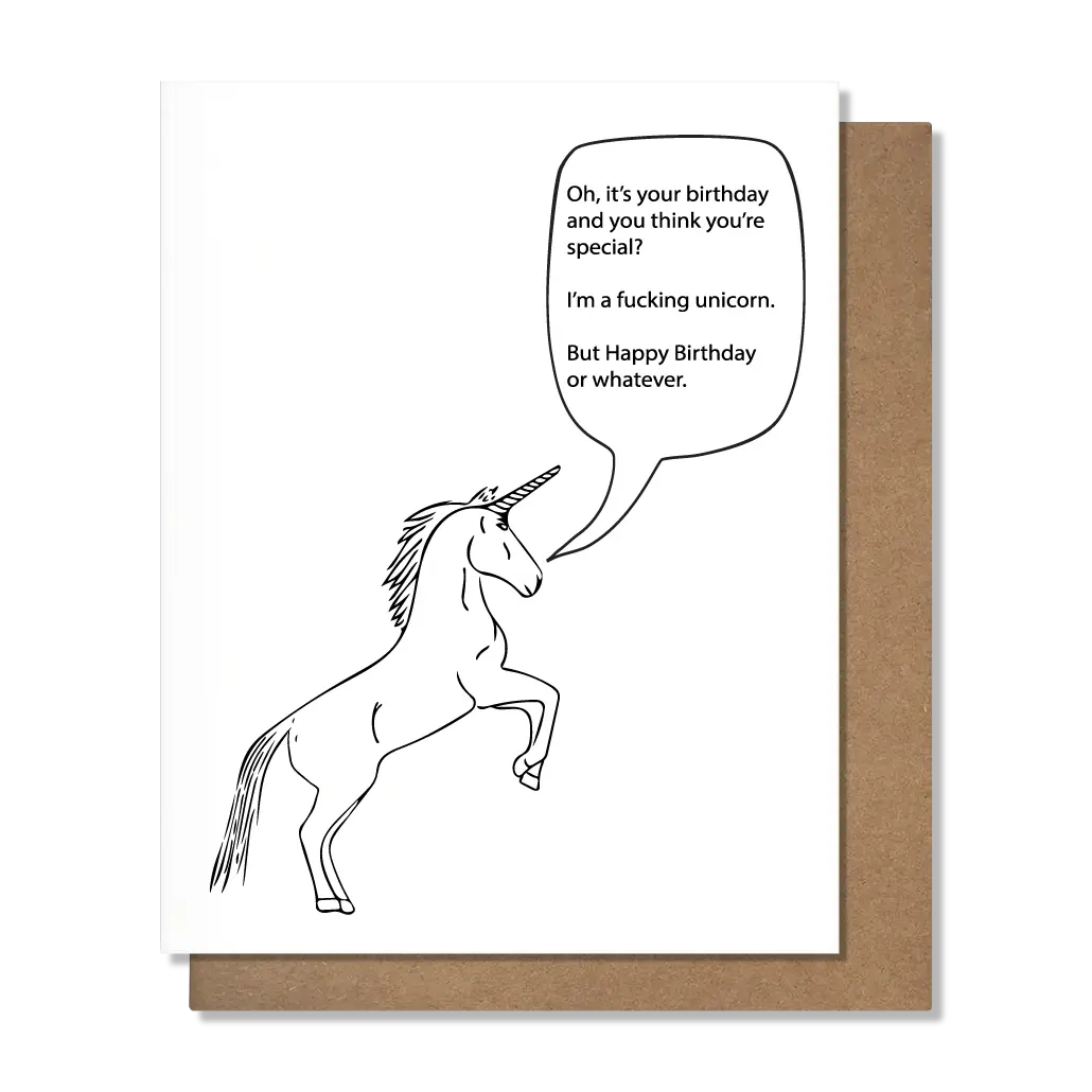 Unicorn Birthday Card