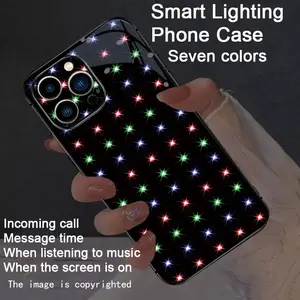 Colorful intelligent voice controlled luminous, Lights phone case compatible Fo iphone17Air/17Pro/17promax/16promax/15promax/14promax/13promax/12promax/11promax/XSmax/XR - Luminous Technology, Ele