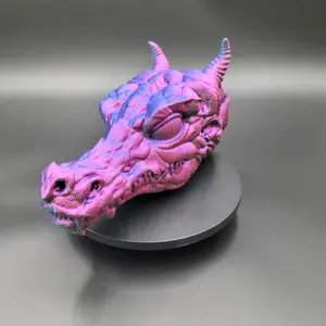 Scaled Dragon Head 3D Printed Incense Holder - Durable Design for Versatile Use Aroma Scent