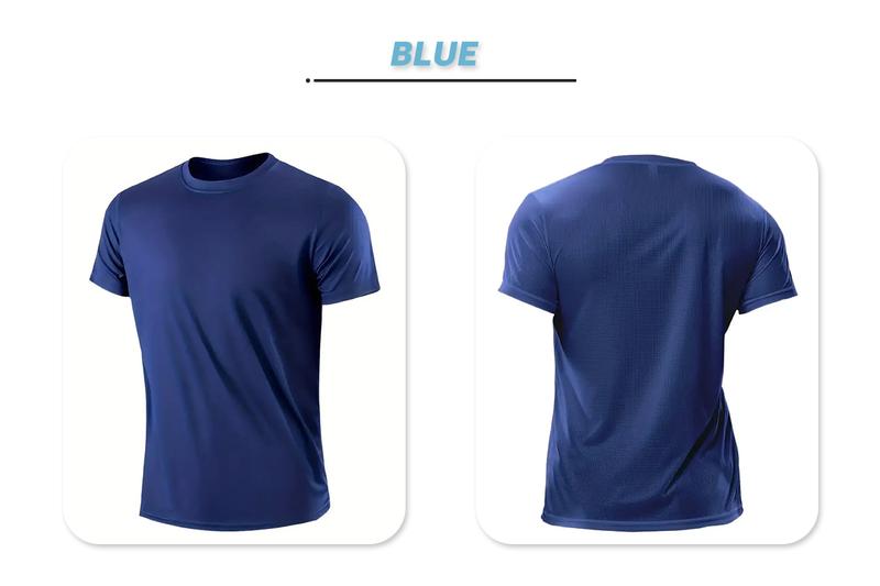 OKP Five Pack Men's Highly Elastic Moisture-Wicking T-shirt Soft, Quick-Drying, Breathable Sports Solid Color Short-Sleeved Round Neck Running Fitness Lightweight Top, Four Seasons gym wear cycling OKP Five Pack Men's Highly Elastic Moisture-Wicking T-shirt Soft, Quick-Drying, Breathable Sports Solid Color Short-Sleeved Round Neck Running Fitness Lightweight Top, Four Seasons gym wear cycling
