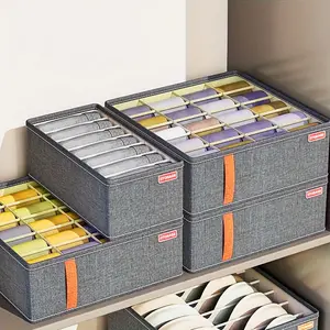 20-Compartment Underwear Storage Box, Home Use Panties Socks Organizer, Drawer Style Closet Sorting Container, Multi-Slot Clothing Holder