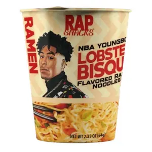 Rap Snacks Lobster Bisque Flavored Ramen Noodles 2.25 oz Cup