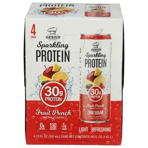 Genius Gourmet Keto Beverage Fruit Punch 4Pc - 48.000 FO