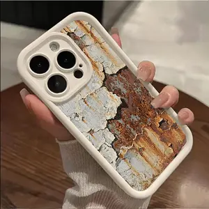 Brownish-yellow aged texture Phone Case for iPhone 17 AIR 17 PRO 16 PRO 15  PRO MAX  14 PLUS 13 PRO 12 11 PRO XS MAX X XR Samsung Galaxy S26 Plus S25 Ultra S24 S23 S22 Plus Shockproof Protective Cover Full Protection Anti-Drop