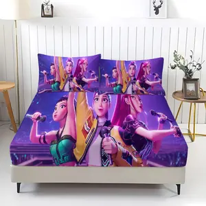 3pcs Christmas Themed Fitted Sheet Set Bedsheet Sets With Coreless Pillowcases For Bedroom Decoration Wraps Mattresses Securely Ideal For Holiday Bedding Enthusiasts Includes 1 Fitted Sheet And 2 Pillowcases