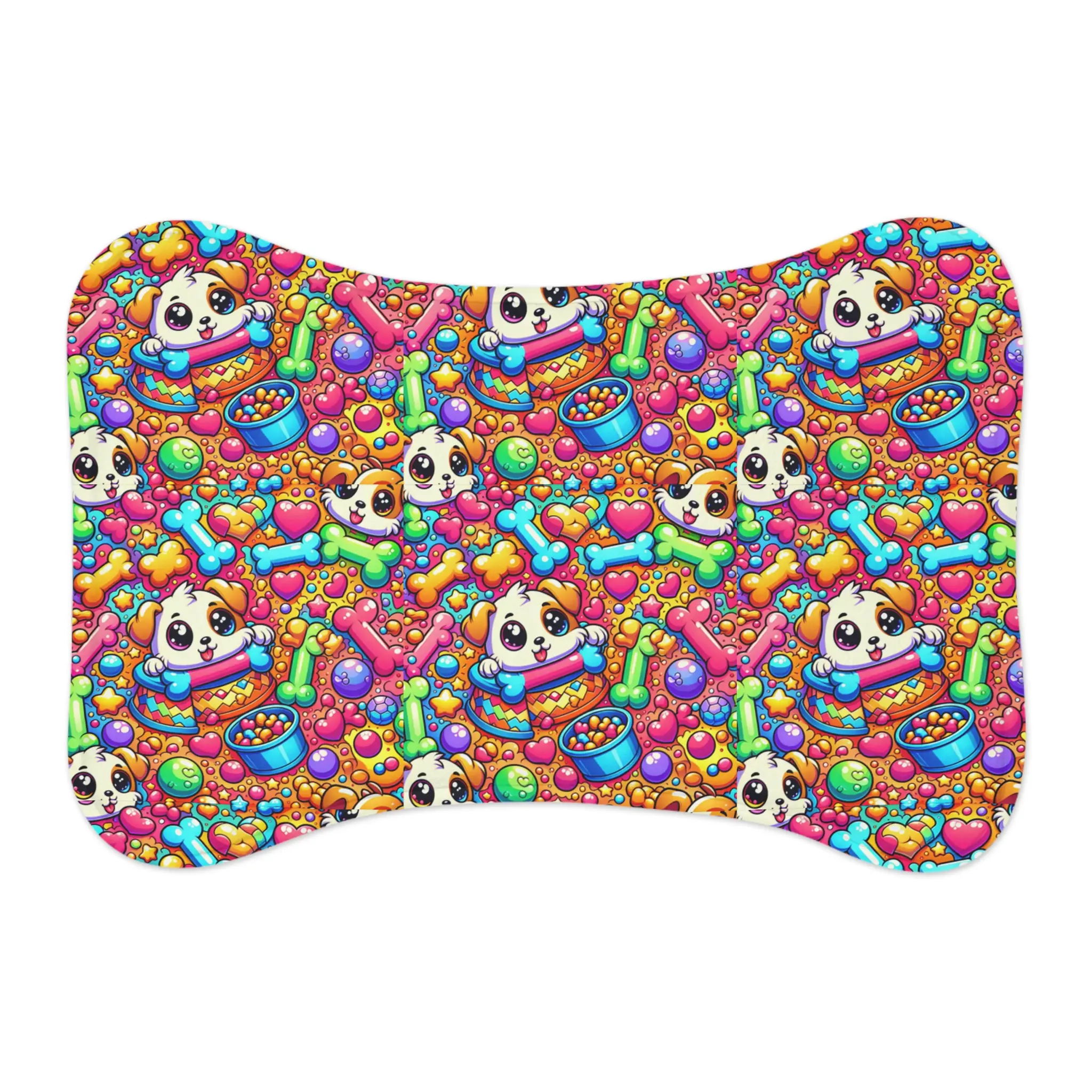 Colorful Pet Feeding Mats for Dogs and Cats, Cute Animal Design, Perfect for Pet Lovers, Ideal for Home Decor, Gift for Pet Owners