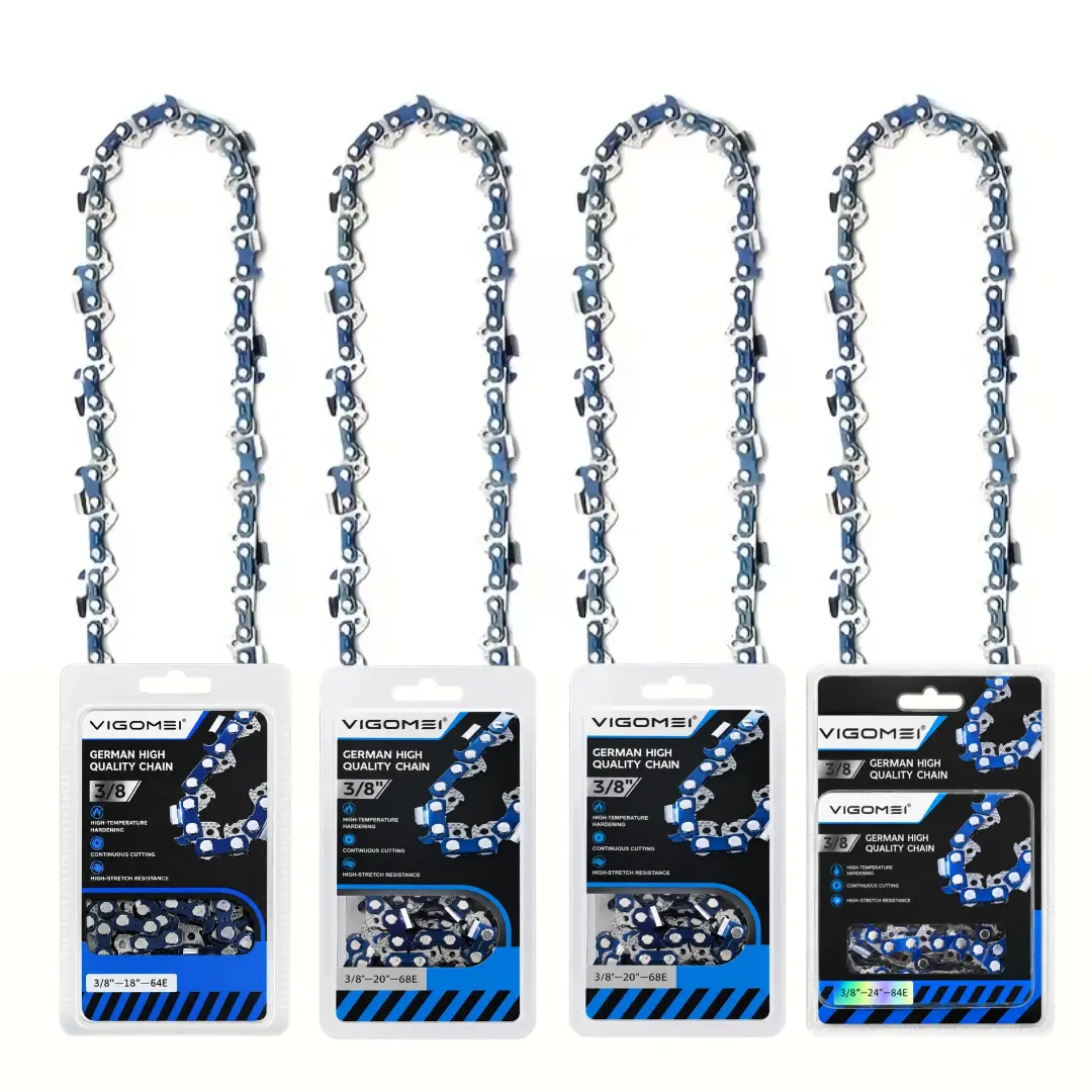 VIGOMEI 16/18/20/22 inch chainsaw chains 3/8'', 0.058", 59/64/68/76 links, suitable for gas chainsaw parts of various brands
