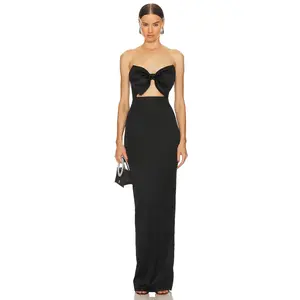 SAU LEE Esther Gown in Black