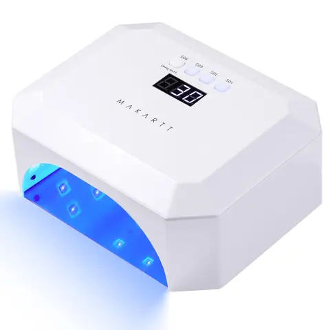 Makartt Rechargeable UV LED Nail Lamp - 36W/30W Aurora Gel Light, 4 Timers, Automatic Infrared Sensor, Removable Design, 100-240V AC Plug, Fast Cure Professional Tool for Adults' Manicure Nail Art Polish, Ideal Mother's Day Gift