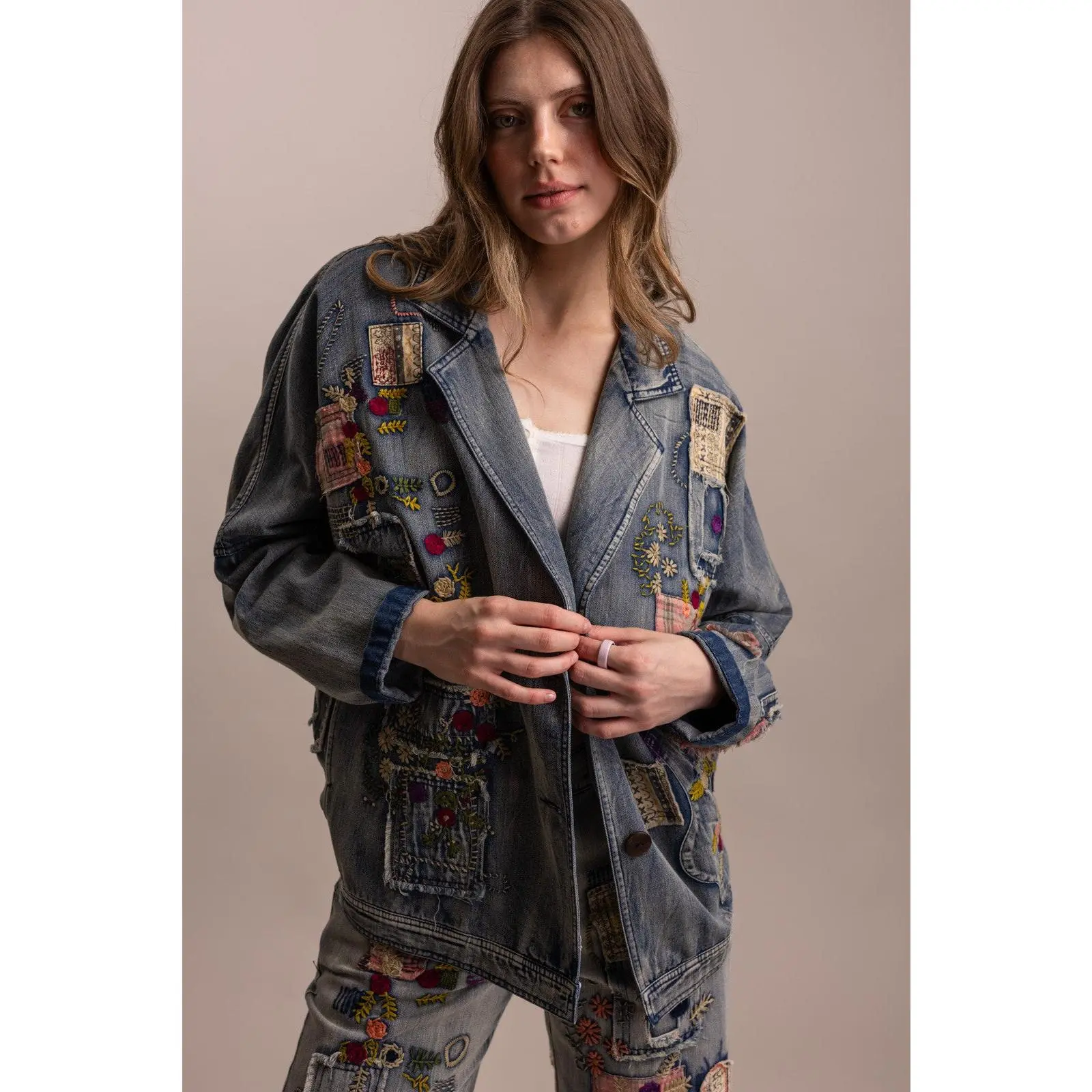 Artisan Patchwork Blazer Jacket