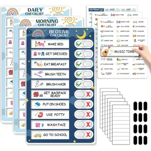 3 in 1 Bedtime/Morning/Daily Routine Chart for ,  Chore Chart for , Visual Schedule for   for