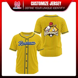 Personalized Custom Art Design For Fangirl PinStripe Baseball Jersey, Yellow Royal Pinstripe, Custom Jersey, Express Delivery, Team Wear for Game Day Casual Outfits