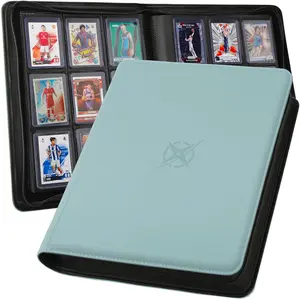 Premium 288-Slot Toploader Trading Card Binder – 9 Pocket 3x4" Heavy-Duty Album for MTG, TCG & Sports Cards (Sky Blue)