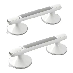 2Pcs Suction Cup Grab Bar for Bathroom Shower Non Slip Handle Drill Free Removable Toilet Safety Assist Rail for Elderly Pregnant Kids Home fathersdaygift