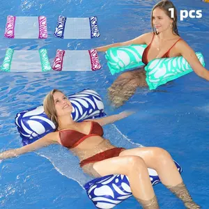 Adult Size Inflatable Pool Float Bed, Multi-Functional Swimming Pool Toy, Floating Leisure Chair, 4-In-1 Pool Raft, Vacation Fun and Rest