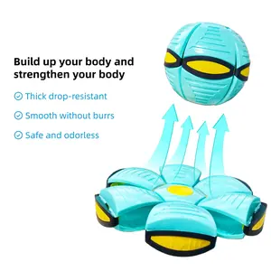 Children's UFO Ball Toy Outdoor Flat Throwing Boys' Disc Ball Toy Shape Changing Toy Ball Parent Child Interactive Toy Suitable for 34567 Year Old Boys and Girls Stress Relieving Bouncing Flying Ball Toy