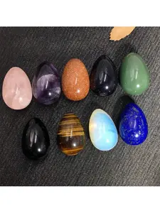 Worry Stone Egg Rock Crystal Gemstone Natural Crystals, Polished Mineral Pocket Palm Chakra Egg, Anxiety Relief Meditation Reiki Gift