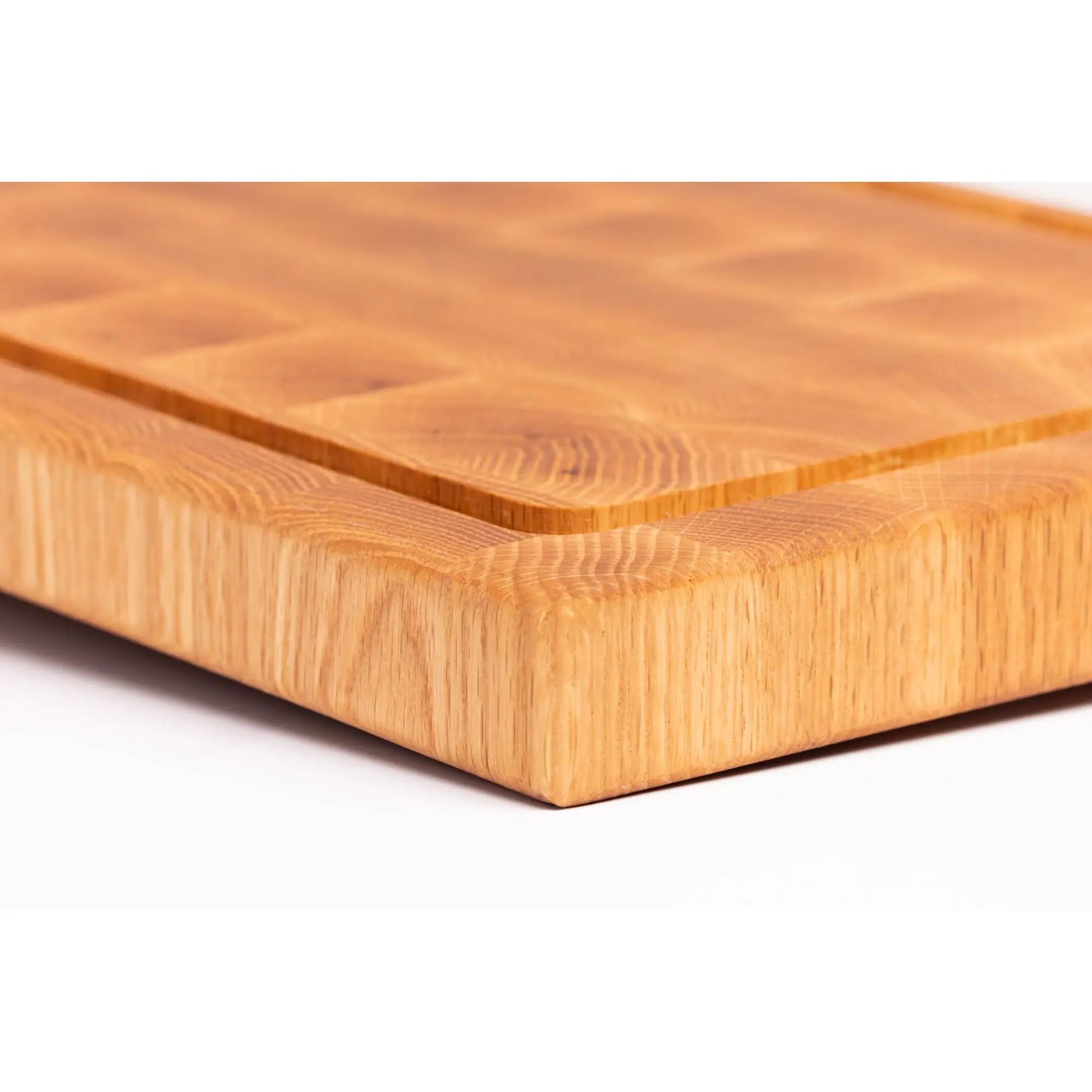 Magnum Series Rectangular Oak Chopping Board - Rustic Kitchen Essential Prepped with Oil, Bold Grain for Daily Use, Weddings, Holidays