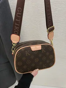 Women's Large Capacity Phone Bag, New Arrival Mom Bag, Versatile Crossbody Three-Layer Small Bag, Wide Strap Coin Camera Bag, Handheld Shoulder Bag, Fashion Crossbody Bag