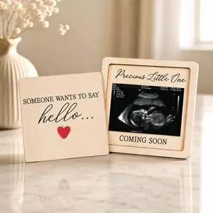 Pregnancy Announcement Gift Set Ultrasound Photo Frame Surprise Box Baby Arrival Announcement Board Newborn Keepsake Photography Gift For Grandparents Family Friends