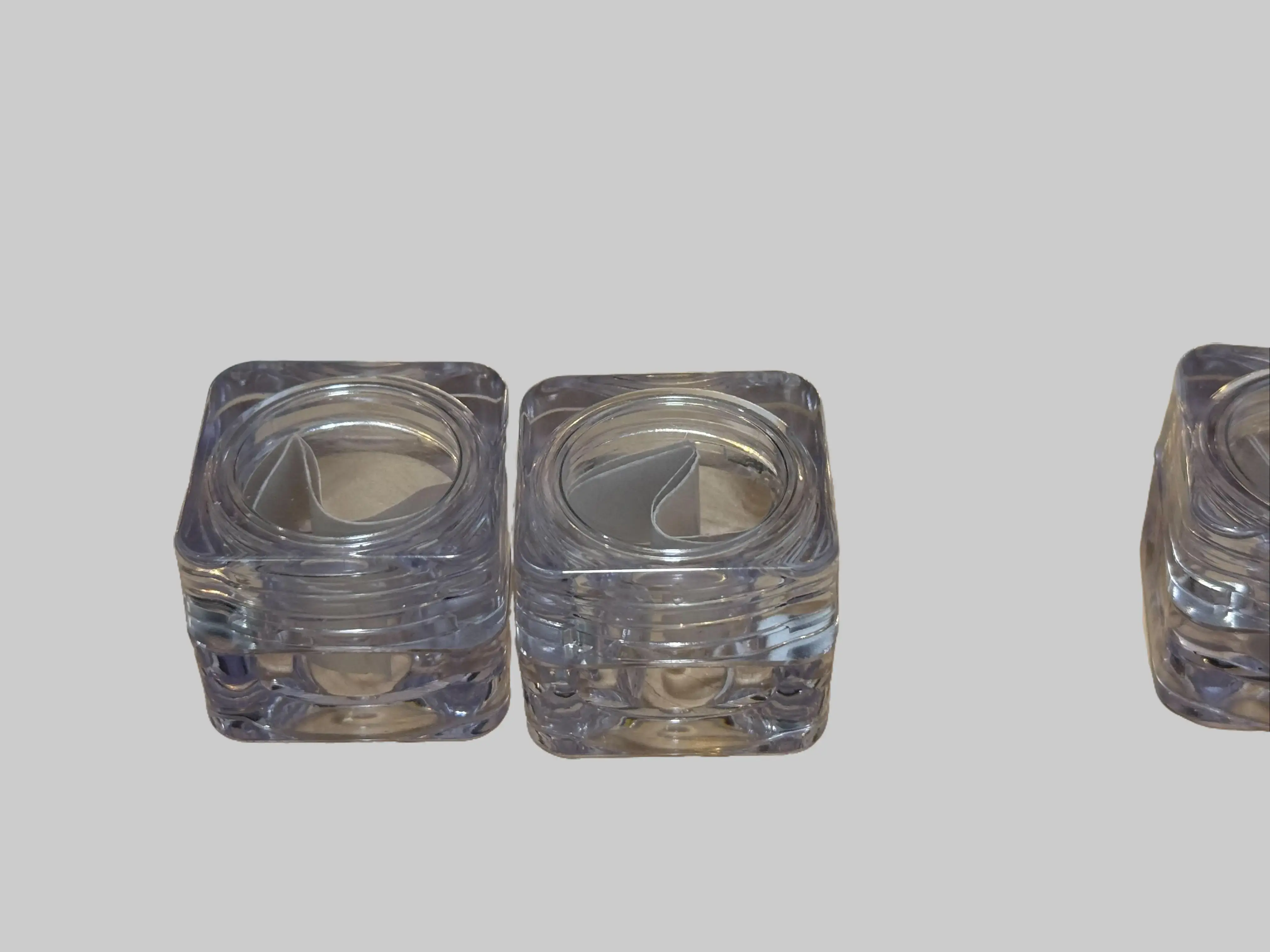 3-Piece Clear Glass Square Vases - Modern Home Decor Vases, Ideal for Table Centerpieces and Settings