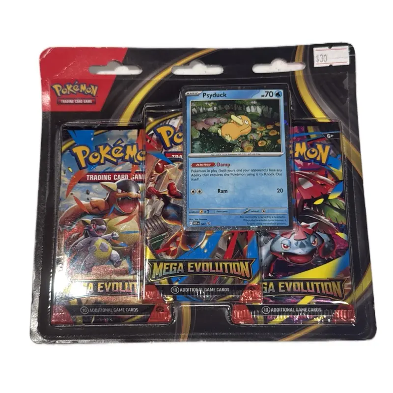 LIVE RIP ONLY (1) Mega Evolutions 3-Pack Blister - Psyduck promo