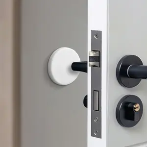 No-Hole Silicone Door Bumpers, Round Square Quiet Door Stops Self-Adhesive, Furniture Anti-Collision Pads, Noise Reduction Wall Protectors, Door Handle and wall Guards, Slip-Resistant Durable Design, Multi-Scene home Impact Protection Solution.